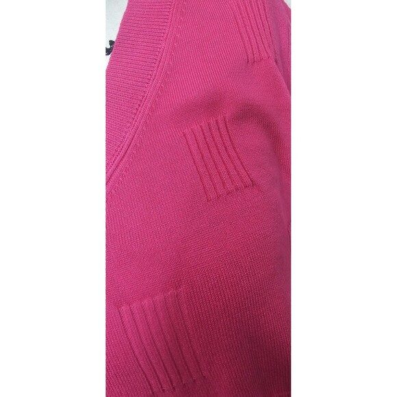 Arach & Cloz Women's Short Sleeve V-Neck Light Textured Sweater Top Pink Size XL - Picture 2 of 11